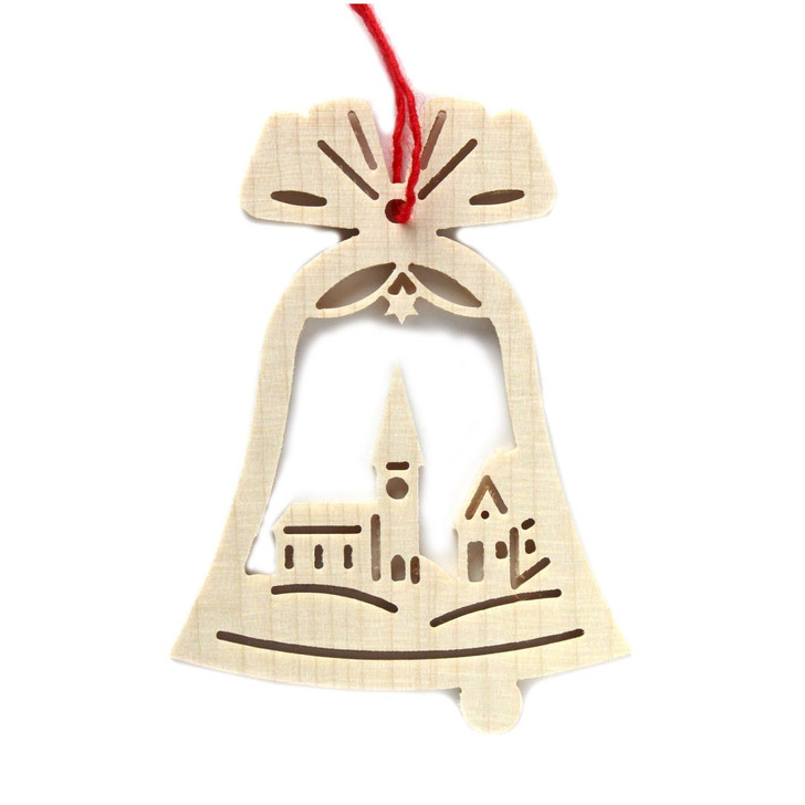 Wooden Bell Town Christmas German Ornament – Christmas ornament by Richard Glaesser