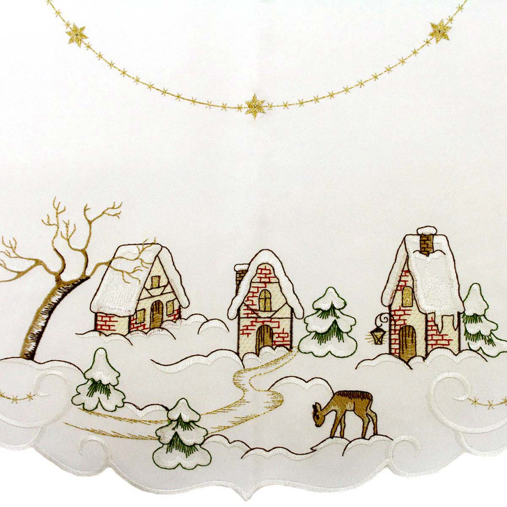 German Christmas Village Table Topper – alternate view of the German handcrafted gift