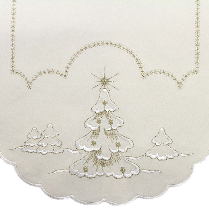 German Elegant Christmas Tree Oval Runner – alternate view of the German handcrafted gift