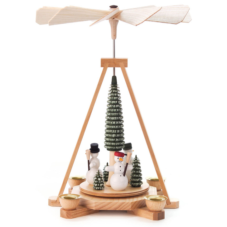Snowmen Christmas Tree German Pyramid – Christmas pyramid by Frank Weber
