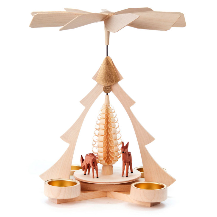 Tree Frame Deer Tea Light Pyramid – Christmas pyramid by Ralf Zenker