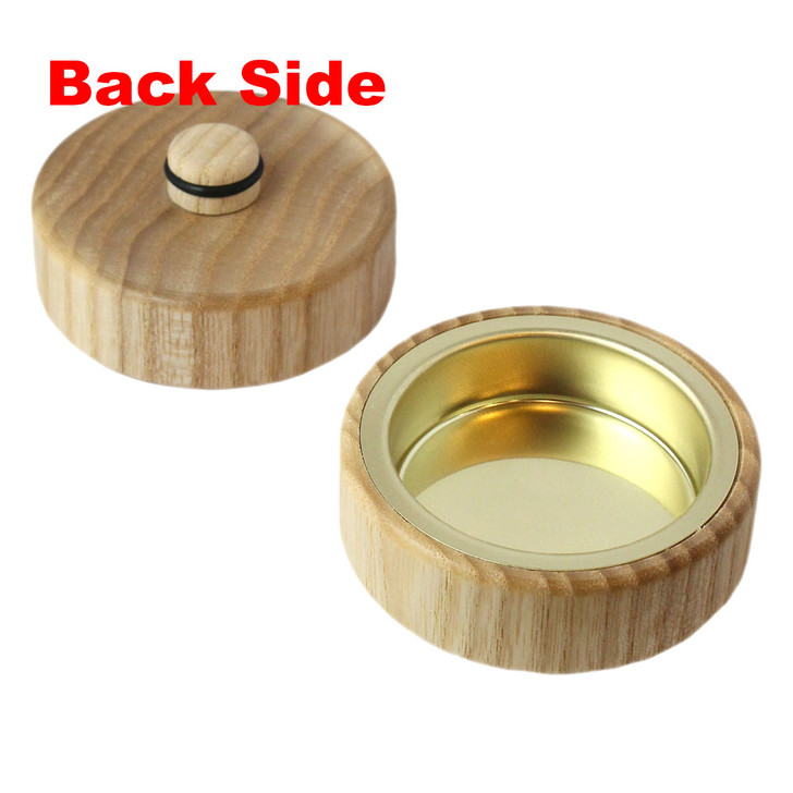 Pyramid Natural Wood Tealight Converter Candleholder – alternate view of the wooden candleholder