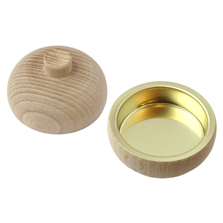 Pyramid Natural Wood Tealight Converter Candleholder 14mm to Tealight Converter – detail view of the wooden candleholder