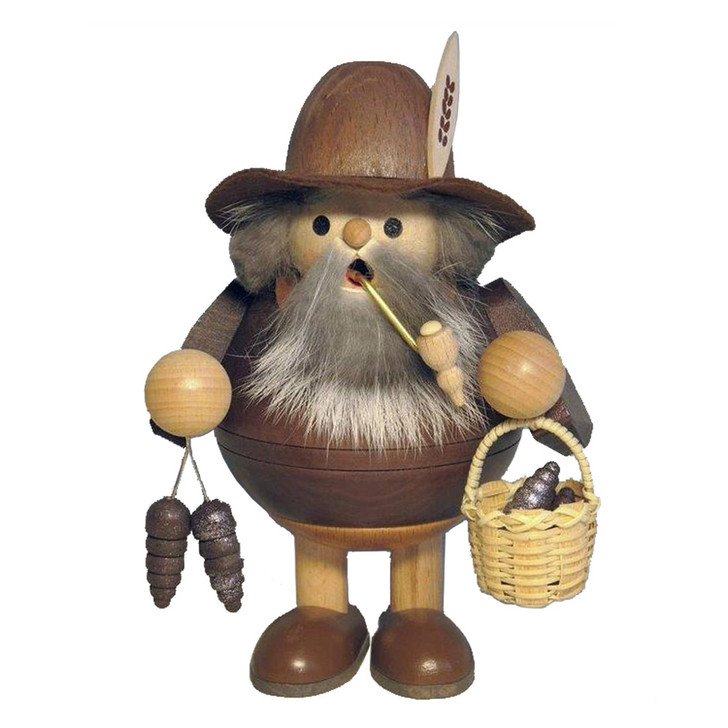 Little Old Man with Forest Pine Cones German Smoker – German Christmas smoker by Richard Glaesser