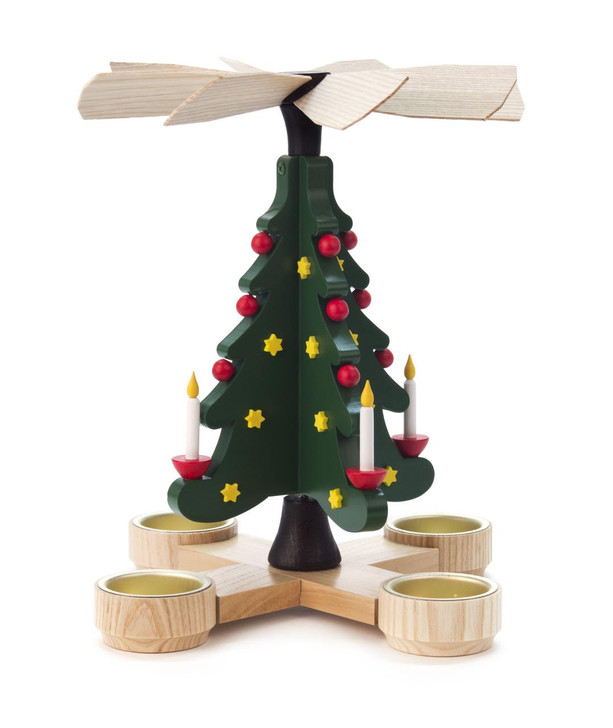 Holiday Christmas Tree German Tea Light Pyramid – Christmas pyramid by Spielwarenmacher Gunther
