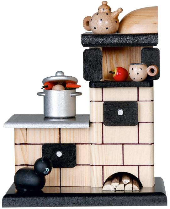 Natural Wood Stove Baking Oven with Cat German Smoker – German Christmas smoker by KWO