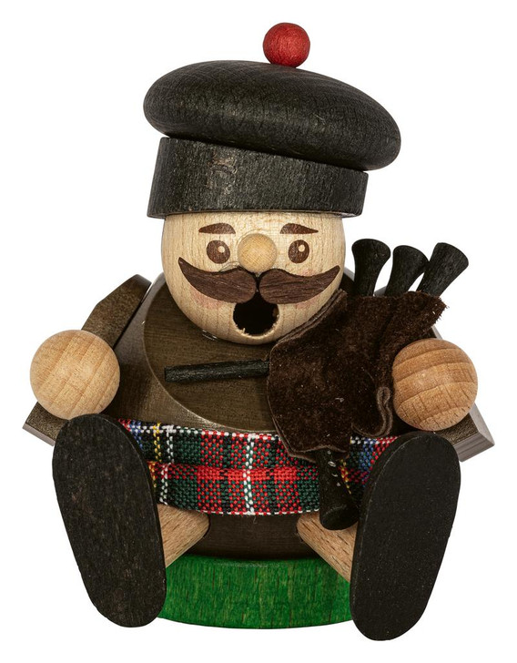 Miniature Little Scottish Bagpipe German Smoker – alternate view of the German Christmas smoker