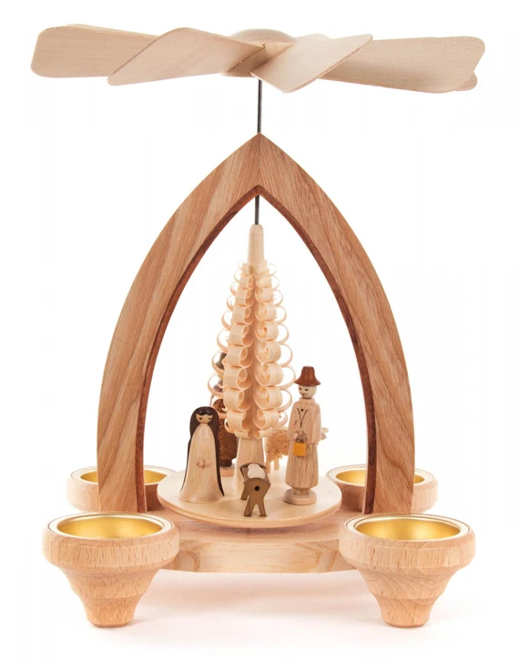German Christmas Nativity TeaLight Pyramid – Christmas pyramid by Peter Lorenz