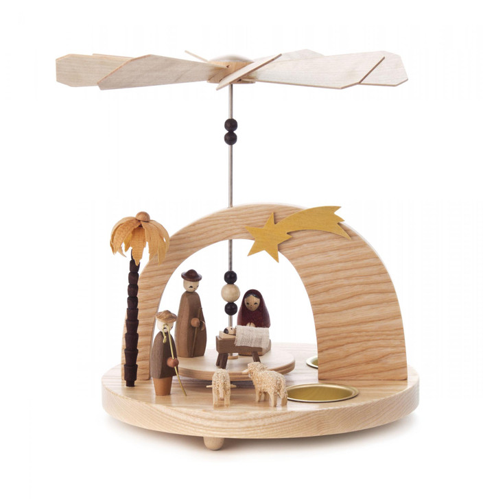 Arch Christmas Nativity TeaLight German Pyramid – Christmas pyramid by Helfried Stephani Inh. F. Siegert