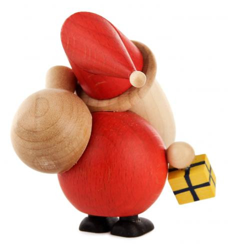 Santa Gift Wooden German Figurine – alternate view of the Christmas ornament