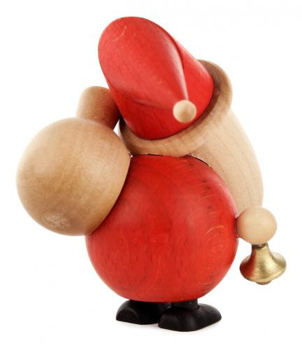 Santa Bell Wooden German Figurine – alternate view of the Christmas ornament