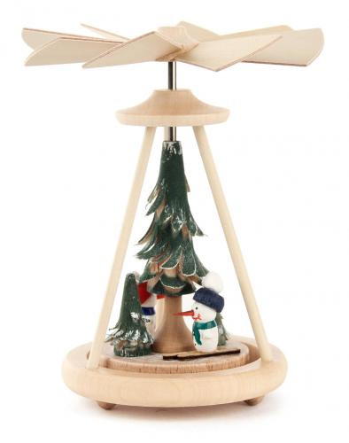 Miniature Pyramid Winter Sports Snowmen | Warm Air Pyramid – Christmas pyramid by Herbert Thiele Nachf