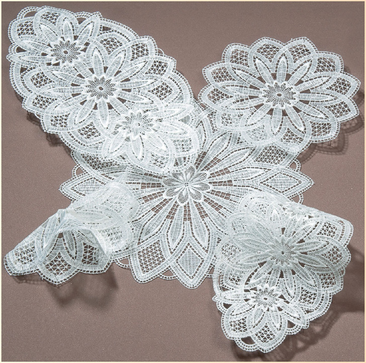 German Lace Oval Doily 8x12 inch Table Topper