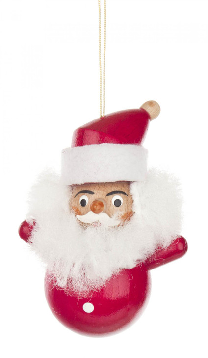 Round Santa Wooden German Ornament – Christmas ornament
