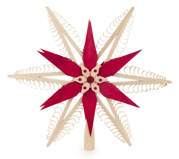 Star Tree Topper RED Star German Ornament – Christmas ornament