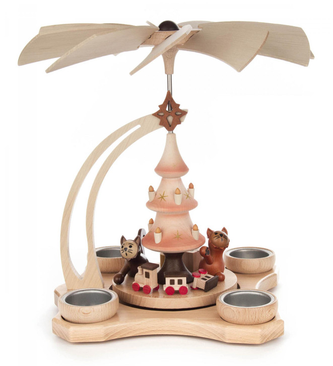 Cats Cat Lover Tea Light Pyramid – Christmas pyramid by Zeidler Holzkunst GmbH