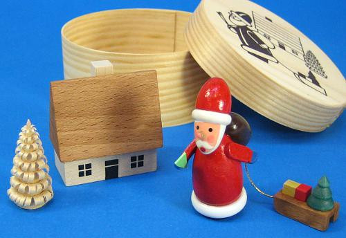 Santa Village Figurine Set – alternate view of the Christmas ornament
