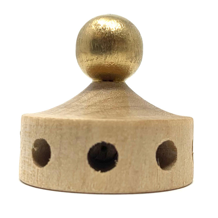 Pyramid Gold Accent Hub 9 Holes - 4.5mm / 2mm – Christmas pyramid by Richard Glaesser