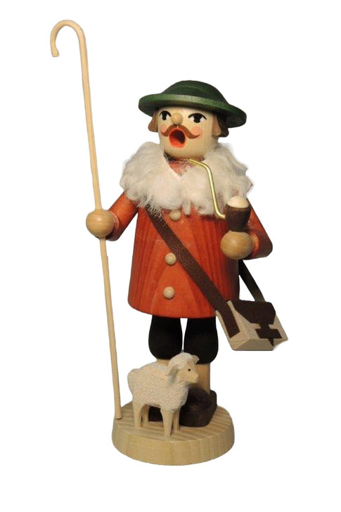 Shepherd with Sheep German Smoker – alternate view of the German Christmas smoker