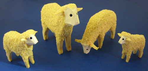 Sheep Figurine Set of Four – alternate view of the Christmas ornament