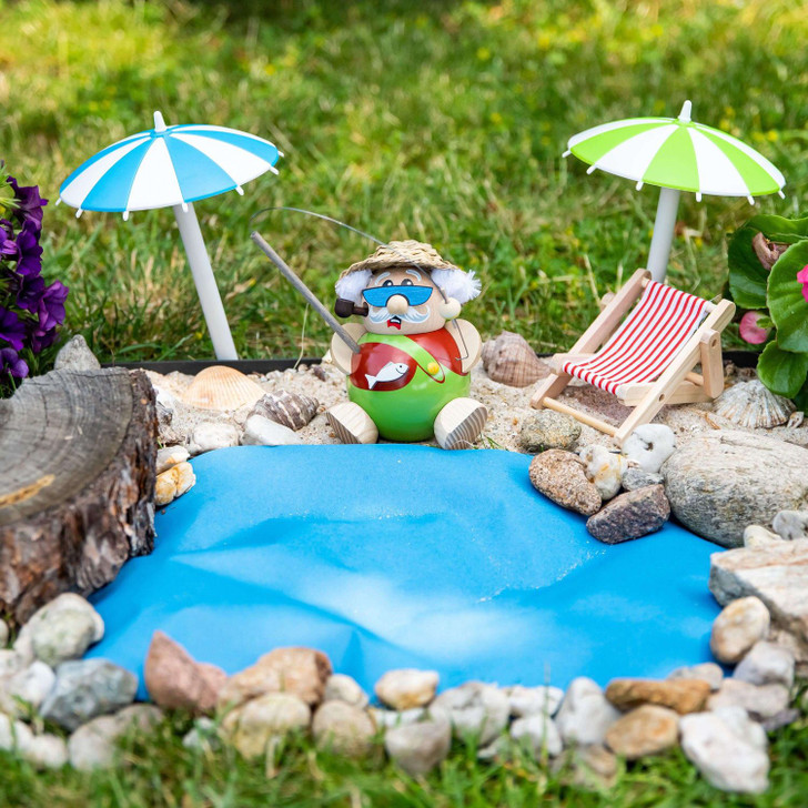 Chunky MINI Fisherman German Smoker Incense Figure – alternate view of the German Christmas smoker