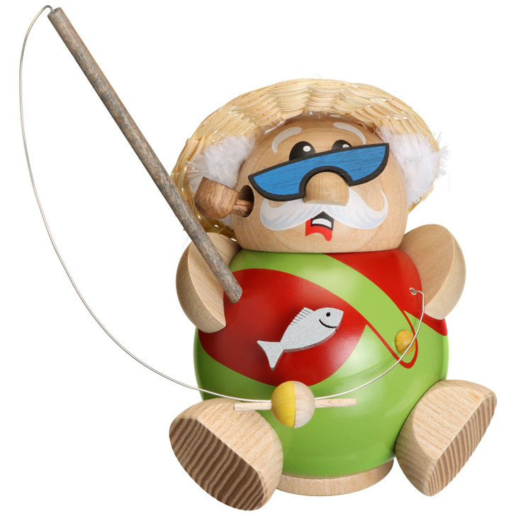 Chunky MINI Fisherman German Smoker Incense Figure – German Christmas smoker by Seiffener Volkskunst eG