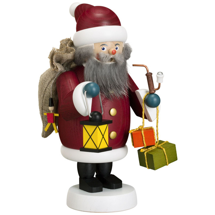 Santa German Smoker Incense Figurine  7.5 Inches - 12659