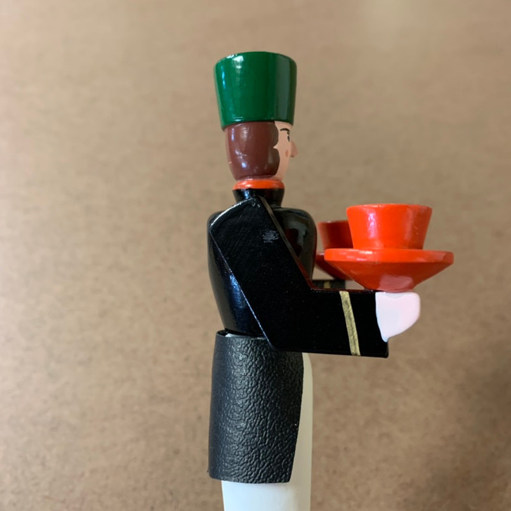 Miner Candleholders - 5 1/2” Tall – side view of the wooden candleholder
