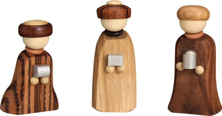 Miniature Three Wise Men Wooden Figurines