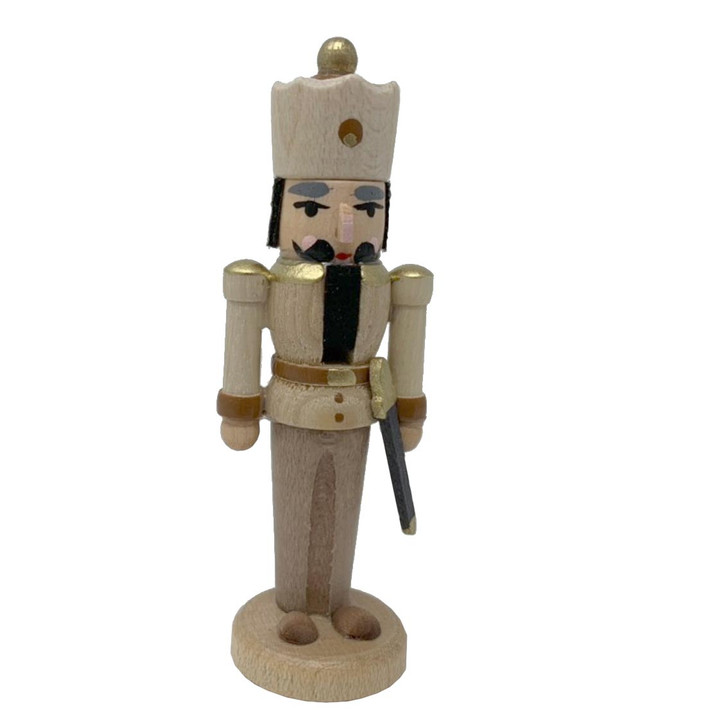 Nutcracker King Mini Figurine - Natural 3 in Tall – German nutcracker by Echte Erzgebirgishe Handarbeit