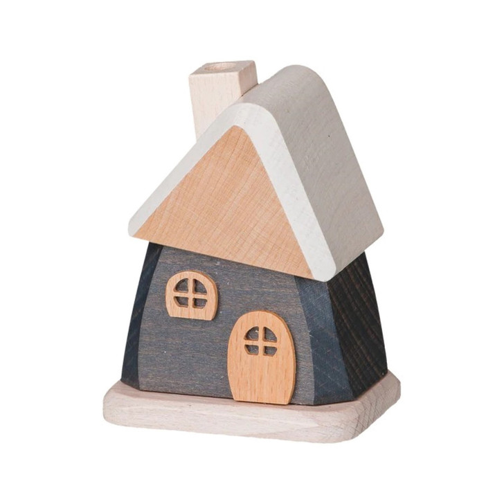 Small Cabin Cottage Incense Smoker - House Smoker – detail view of the German Christmas smoker