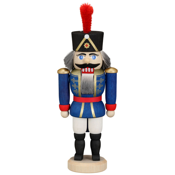 Miniature Blue Hussar Soldier German Nutcracker