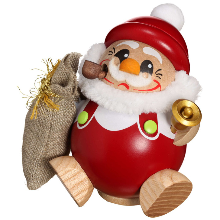 Chunky MINI Santa German Smoker | 4.3 Inches Tall – German Christmas smoker by Seiffener Volkskunst eG