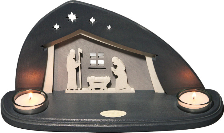 Bethlehem Tealight Holder - German Arch Lamp - Schwibbogen – wooden candleholder by Weigla