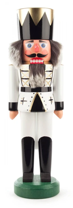 Winter White King German Nutcracker - Bumps and Scrapes – German nutcracker by Jan Legler eK