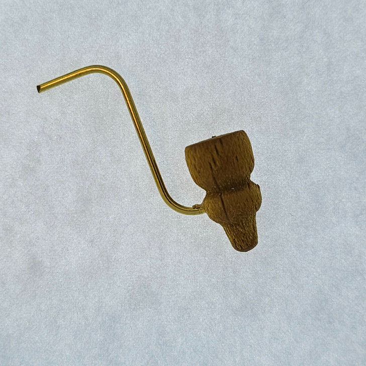 Pipe Light Brown - 1.25 Inch - Replacement Part for German Smokers – side view of the German Christmas smoker