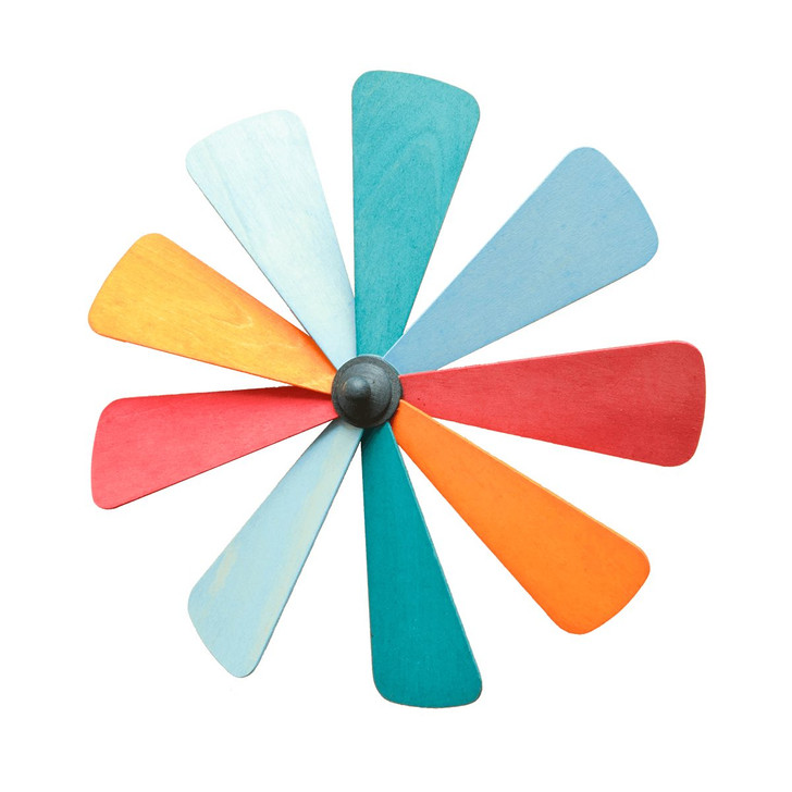 Pyramid Colorful Assembly 260 mm - 9 Blade – Christmas pyramid by Graupner Holzminiaturen