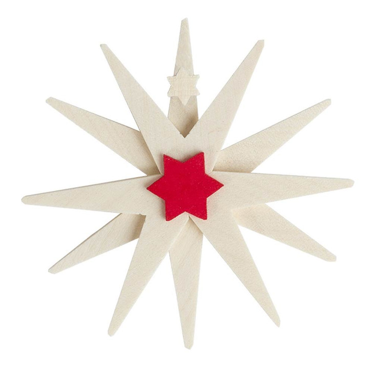 Christmas Stars Wooden Ornament – detail view of the Christmas ornament