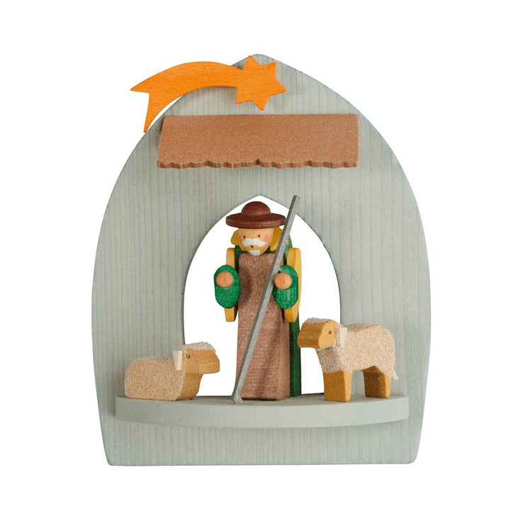 Shepherd Scene Wooden Ornament