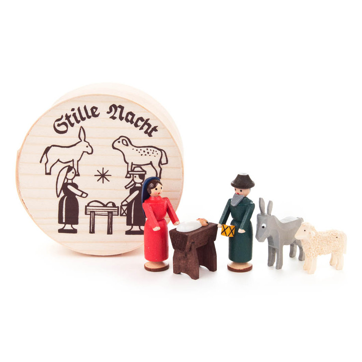 Wooden German Nativity Set Sheep Donkey 45mm - Boxed Set – Christmas ornament by Knuth Neuber
