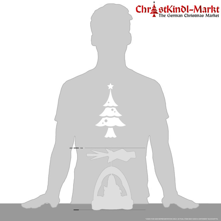 Natural Forest Travelers Tealight Pyramid - Single Tier – detail view of the Christmas pyramid