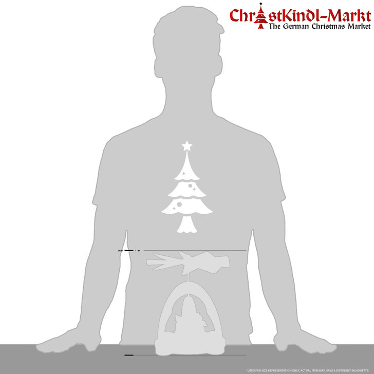 Natural Forest Travelers Pyramid - Single Tier – alternate view of the Christmas pyramid