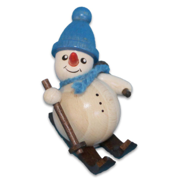 Skiing Snowman Leaning Backward Figurine | 2 Inches Tall – alternate view of the Christmas ornament