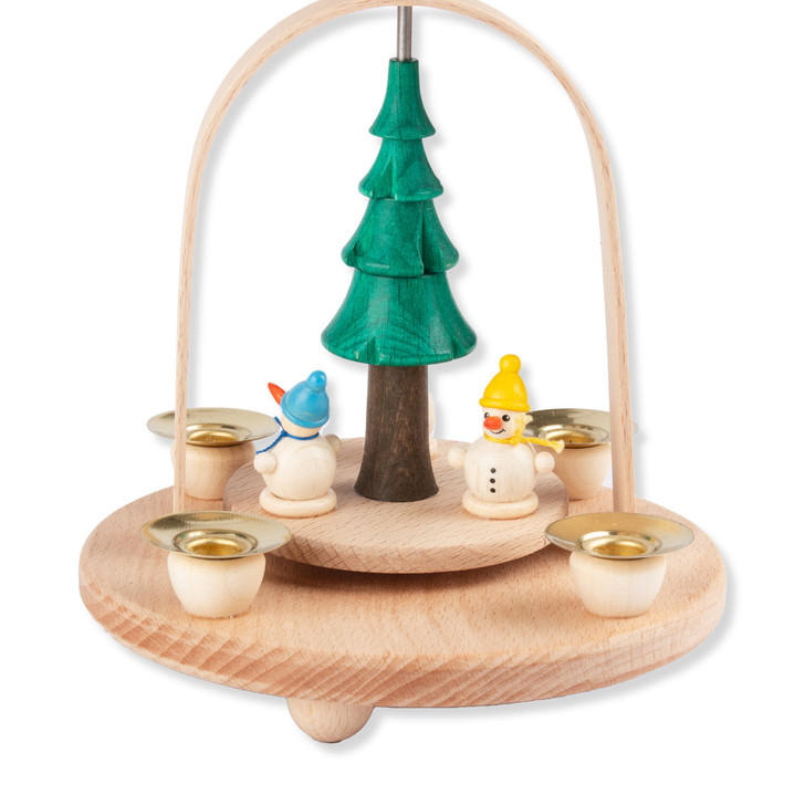 Snowman Pyramid | Small 7 inch Pyramid – alternate view of the Christmas pyramid