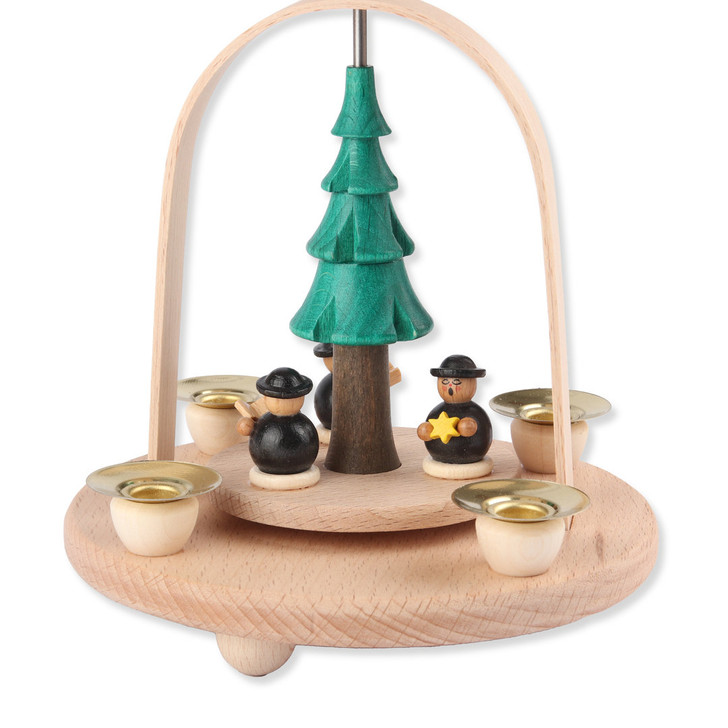 Carolers Around The Tree Pyramid – detail view of the Christmas pyramid