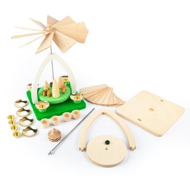 Unfinished Kit: Small Blank Pyramid – alternate view of the Christmas pyramid