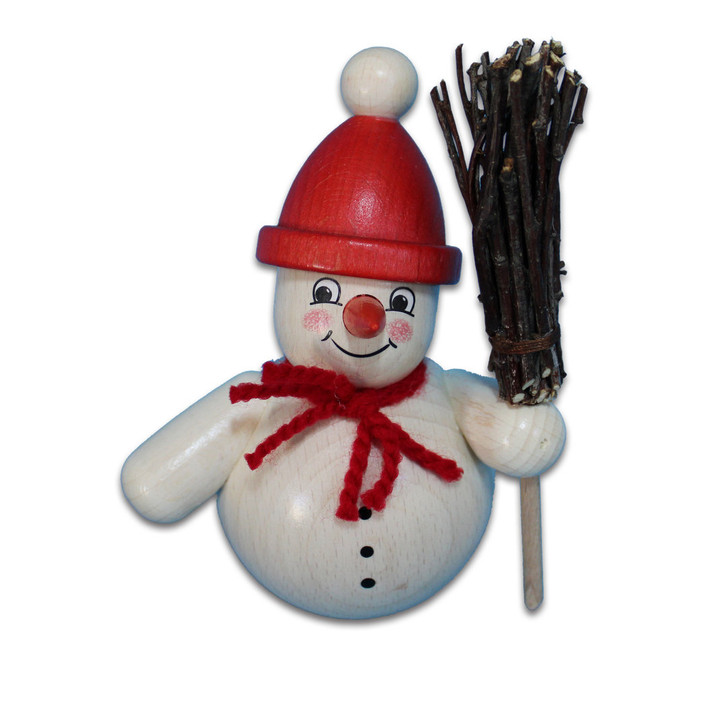 Snowman Figurine with Brook | 4.3 Inches Tall – detail view of the Christmas ornament
