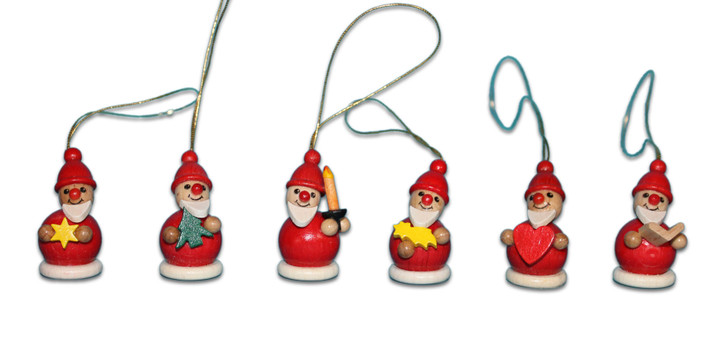Set of Small Santa Ornaments | 3/4" Tall – Christmas ornament by Jeka