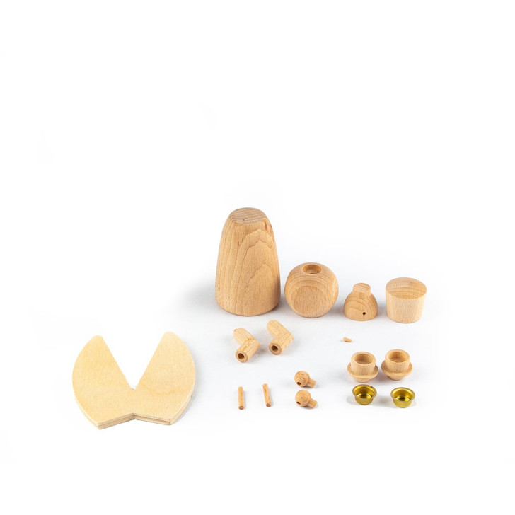 German DIY Figurine KIT - Angel Candle Holder – wooden candleholder by Holzwaren Egermann