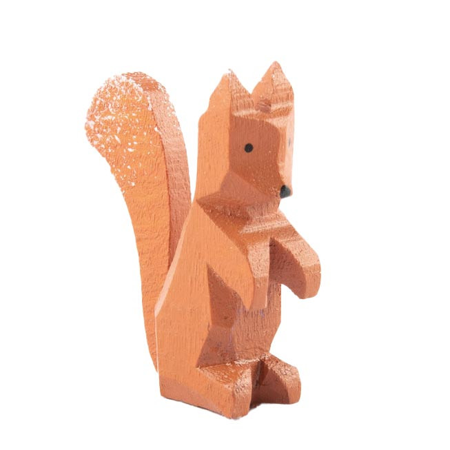 Standing Squirrel Figurine – Christmas ornament by Holzwaren Egermann
